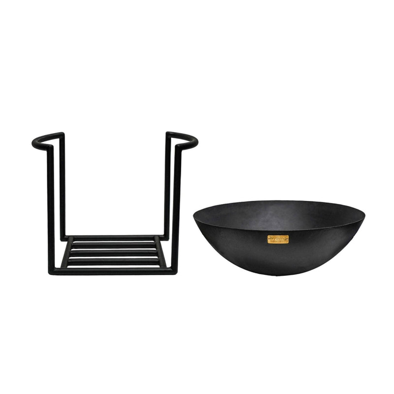 Gietijzeren metalen vuurschaal voor buiten H45cm D55,5cm