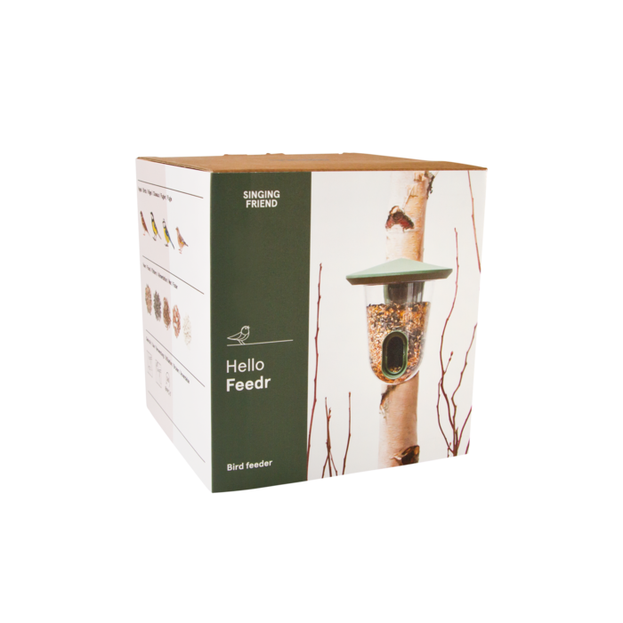 Hello Feedr plastic bird feeder