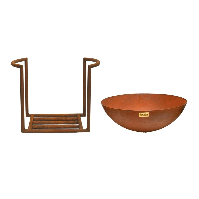 Gietijzeren metalen vuurschaal voor buiten H45cm D55,5cm