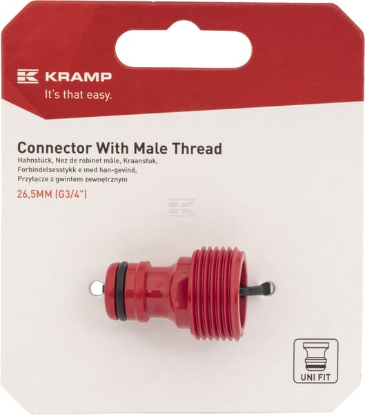 Snelkoppeling tuinsysteem- Insteeknippel buitendraad 3/4