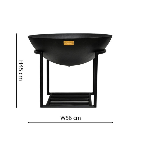 Gietijzeren metalen vuurschaal voor buiten H45cm D55,5cm - Outdoor & Pets