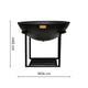 Gietijzeren metalen vuurschaal voor buiten H45cm D55,5cm - Outdoor & Pets