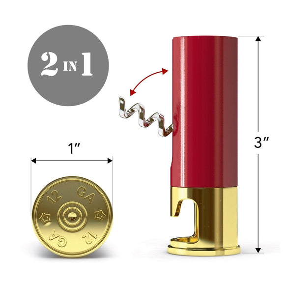 Kurkentrekker met flesopener van 12 gauge - Outdoor & Pets