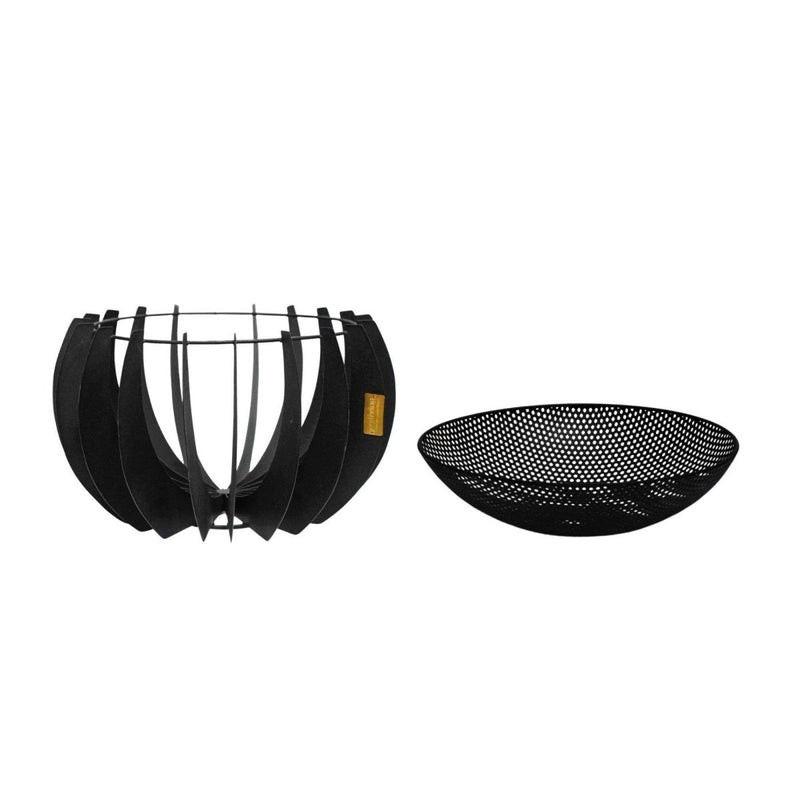 Solis Metalen ronde vuurschaal voor buiten H30cm B50cm - Outdoor & Pets