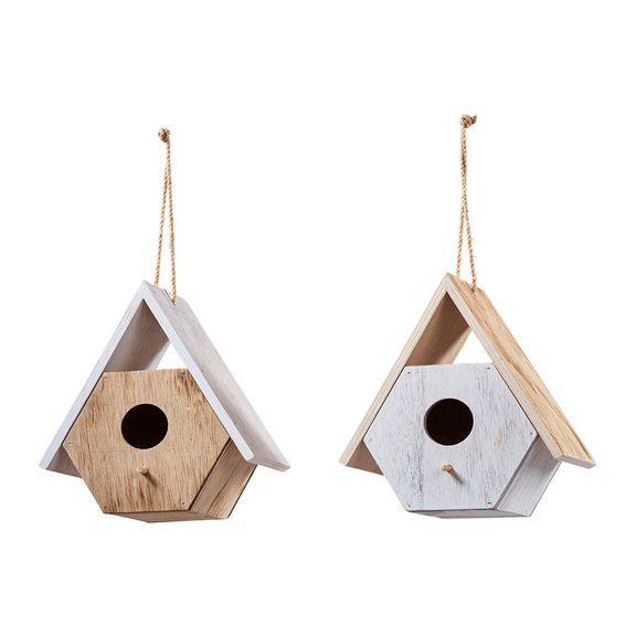 Vogelhuisje hout 2 stuks - Outdoor & Pets